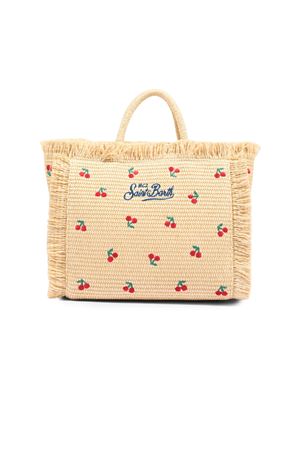 Borsa Colette in tessuto effetto paglia con ricami ciliegie SAINT BARTH KIDS | COL001700345L